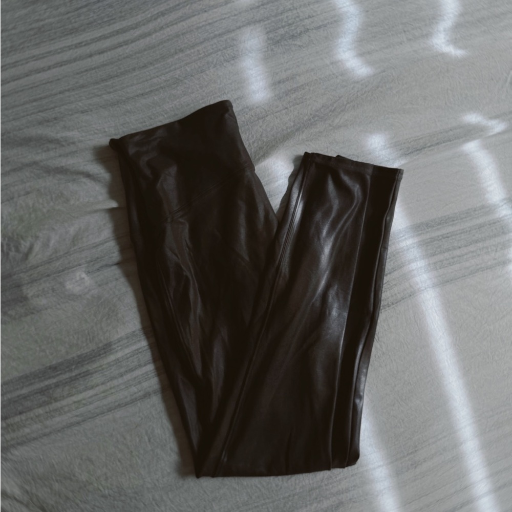 SPANX Shiny Black Leggings
